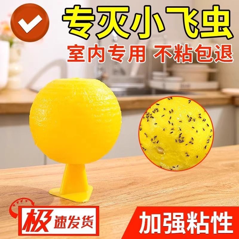 果蝇诱捕器小飞虫灭杀神器室内去除蚊虫克星厨房蠓虫粘虫球诱苍蝇