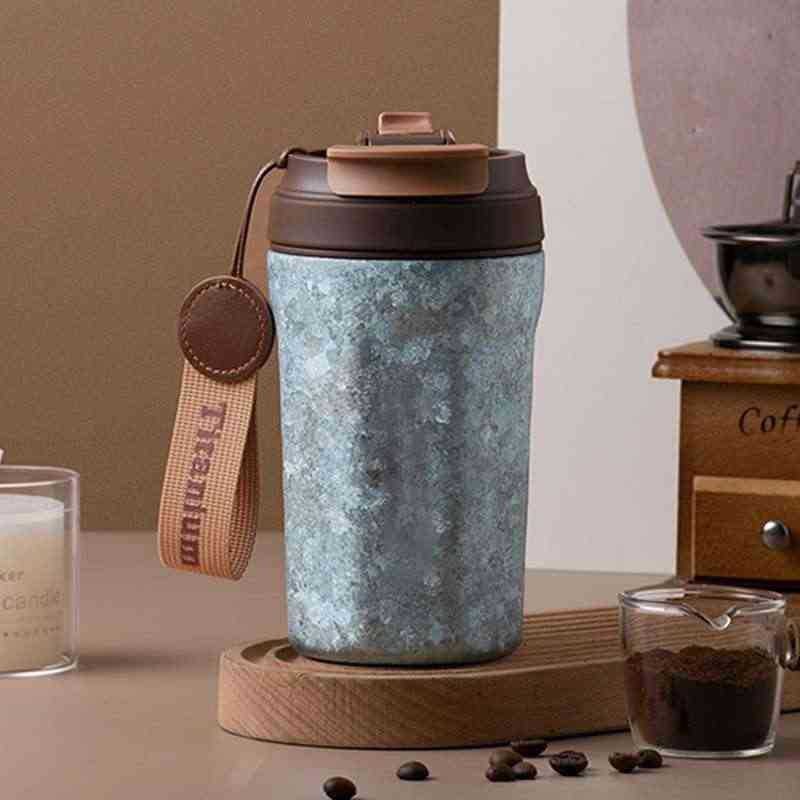 纯钛保温咖啡杯随行杯高颜值钛杯吸管杯高档礼盒随行杯商务男女杯