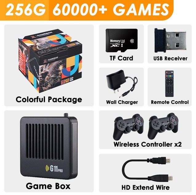 高端双系统G11游戏机PSP电视游戏机4k高清街机2万款游戏现货